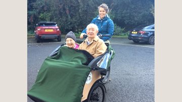 Edinburgh care home Residents have a wheely good time in a local park